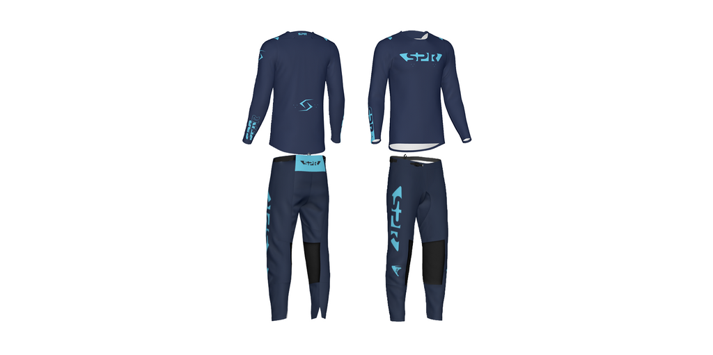 Custom 26.1 SPR "Future" Collection Navy/Aqua Gearset
